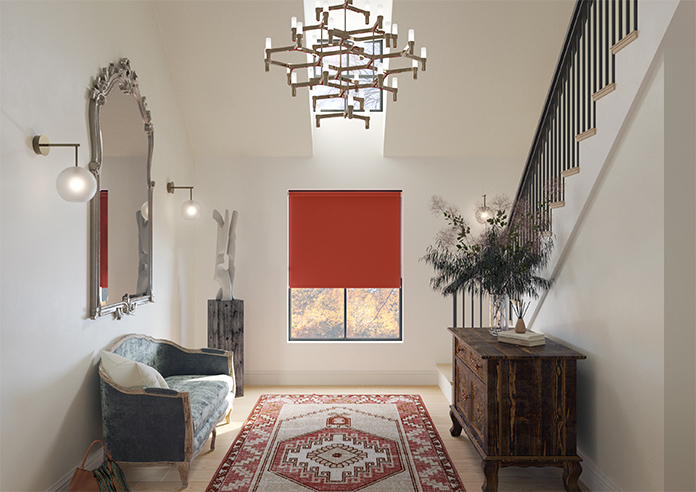 Trinity (Blackout), Poppy Red - Motorised Roller Blind - Image 5